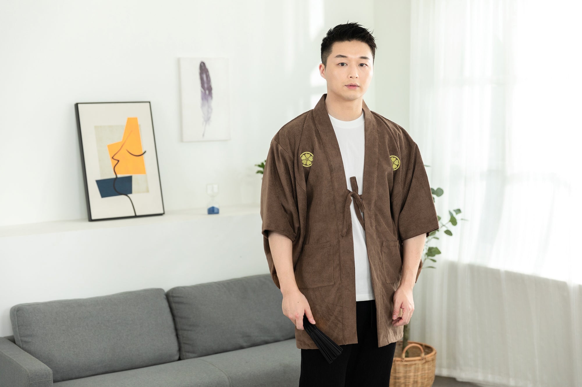 Men's Haori Japanese Kimono Jacket - Discount Halloween City