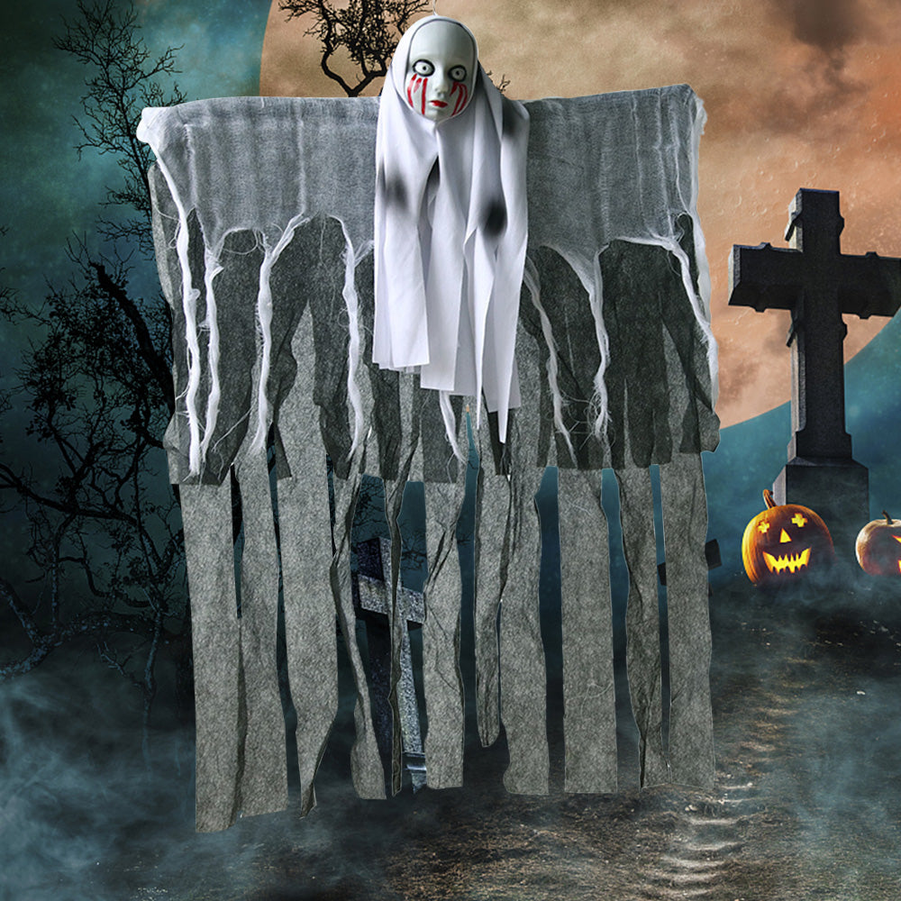 Skull Ghost Haunted House Halloween Hanging Ornament - product image 3