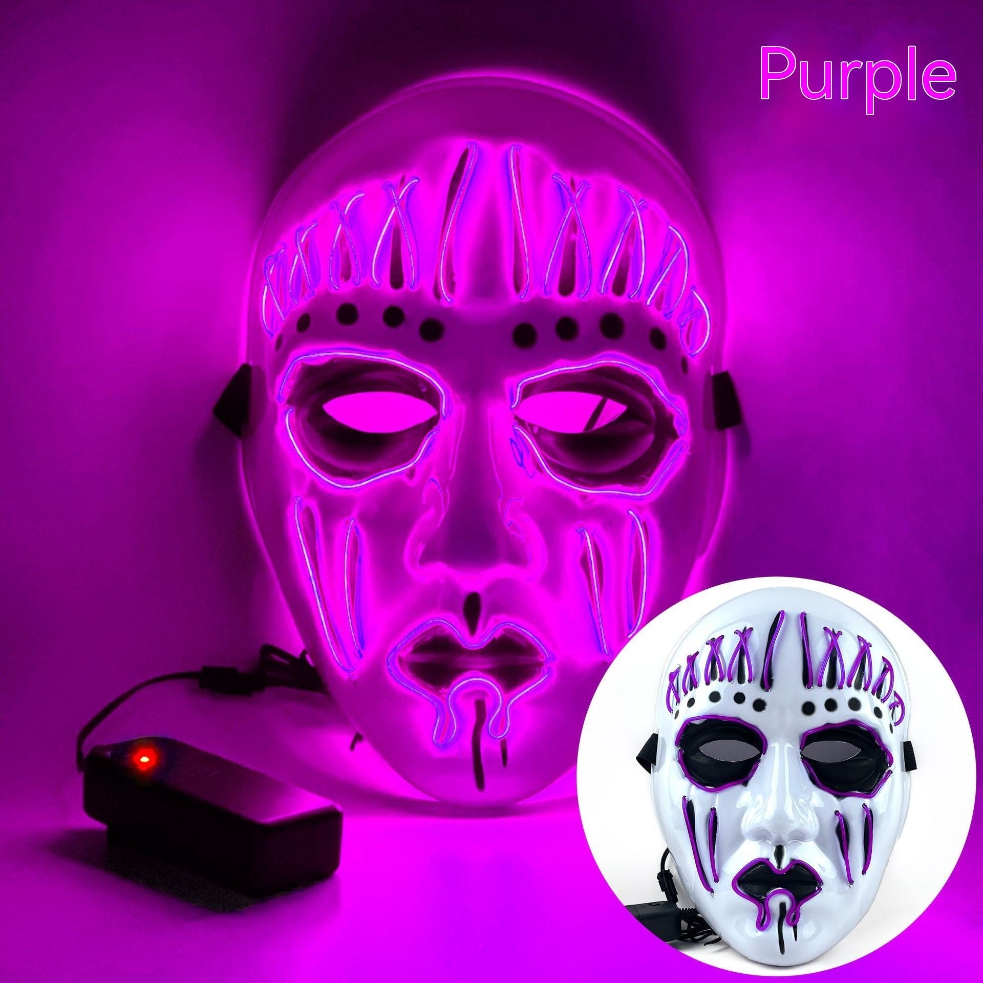 EL Cold Light Mask for Halloween Performance - Discount Halloween City