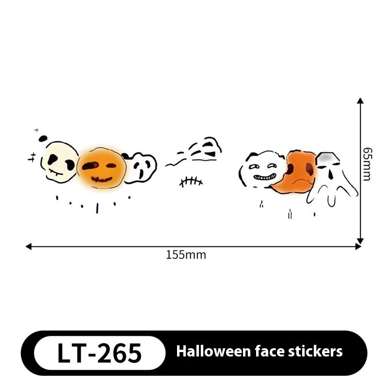 Halloween Makeup Stickers Dress Up Cute Painted - Discount Halloween City