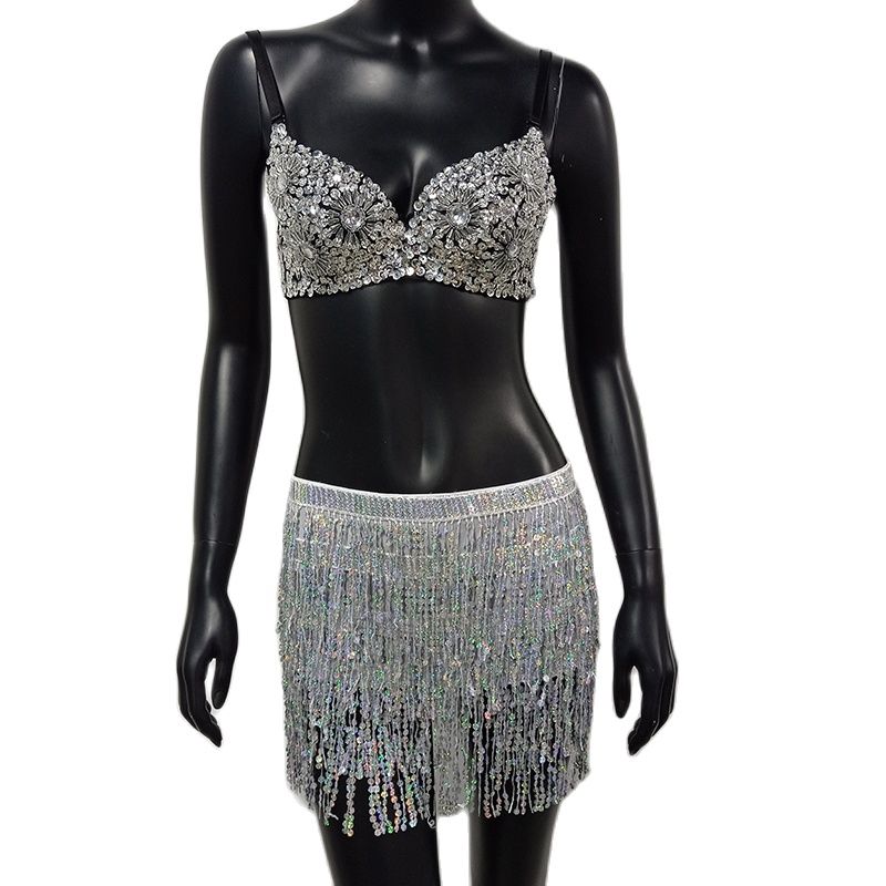 Halloween Costume Sequin Skirt Belly Dance Suit - View 6