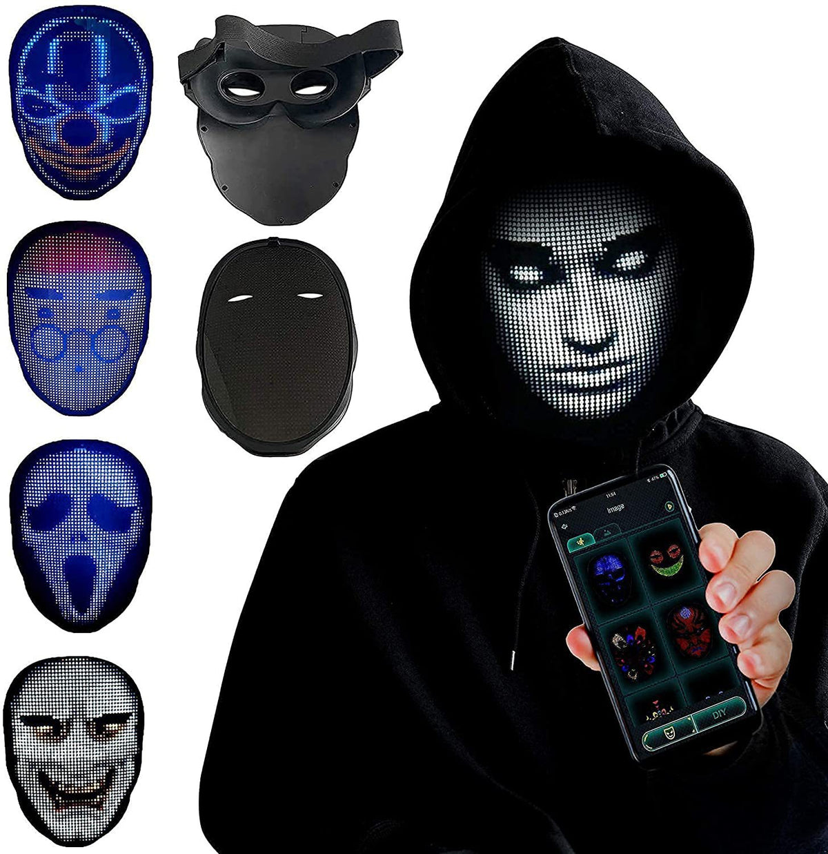 Face Masks Full Color LED Halloween Mask - product image 2