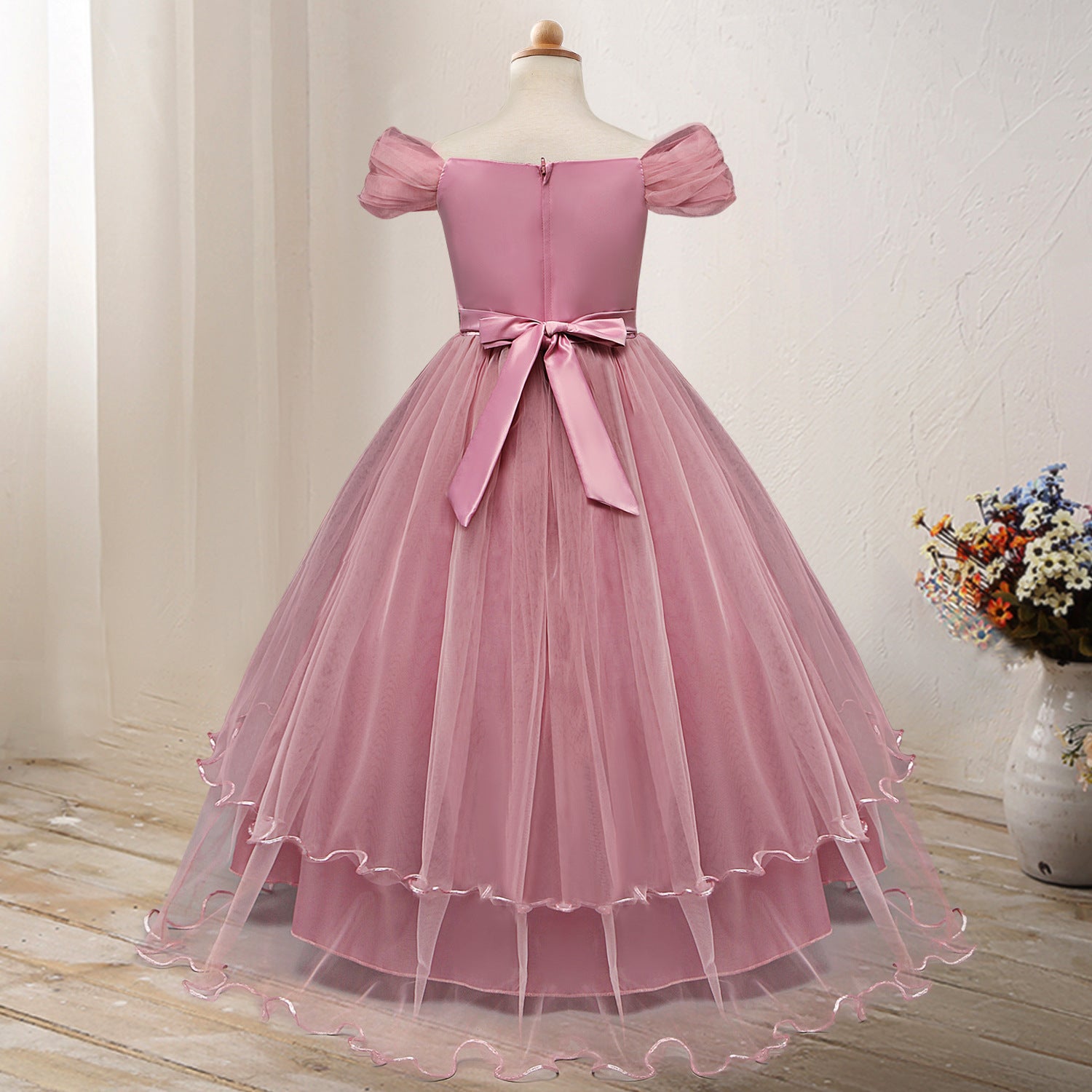 Halloween One-shoulder Princess Flower Dress Costume - Discount Halloween City