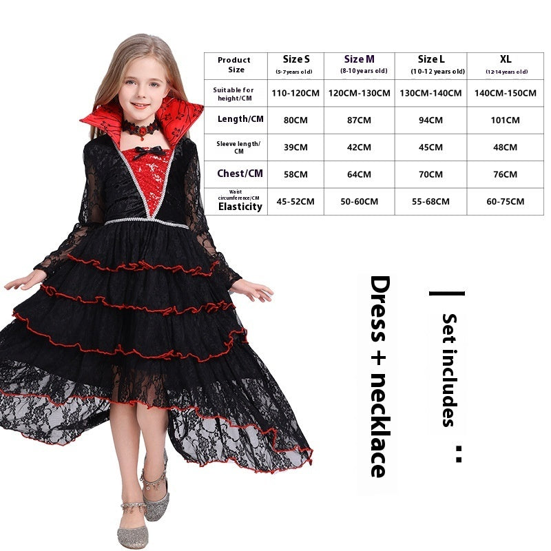 Halloween Witch Vampire Costume Horror Skull Dress-up - Discount Halloween City