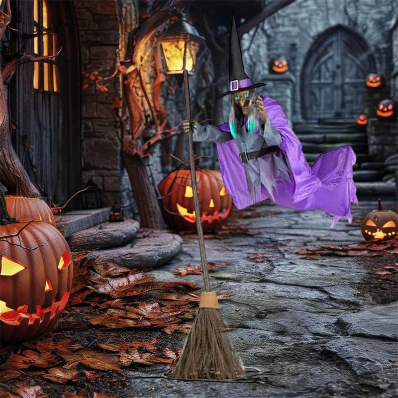 Halloween Flying Witch Decoration Halloween Ghost Outdoor Scary Animatronics Halloween - Discount Halloween City