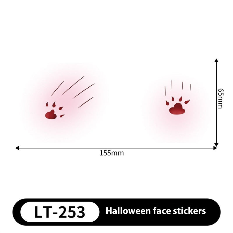 Halloween Makeup Stickers Dress Up Cute Painted - Discount Halloween City