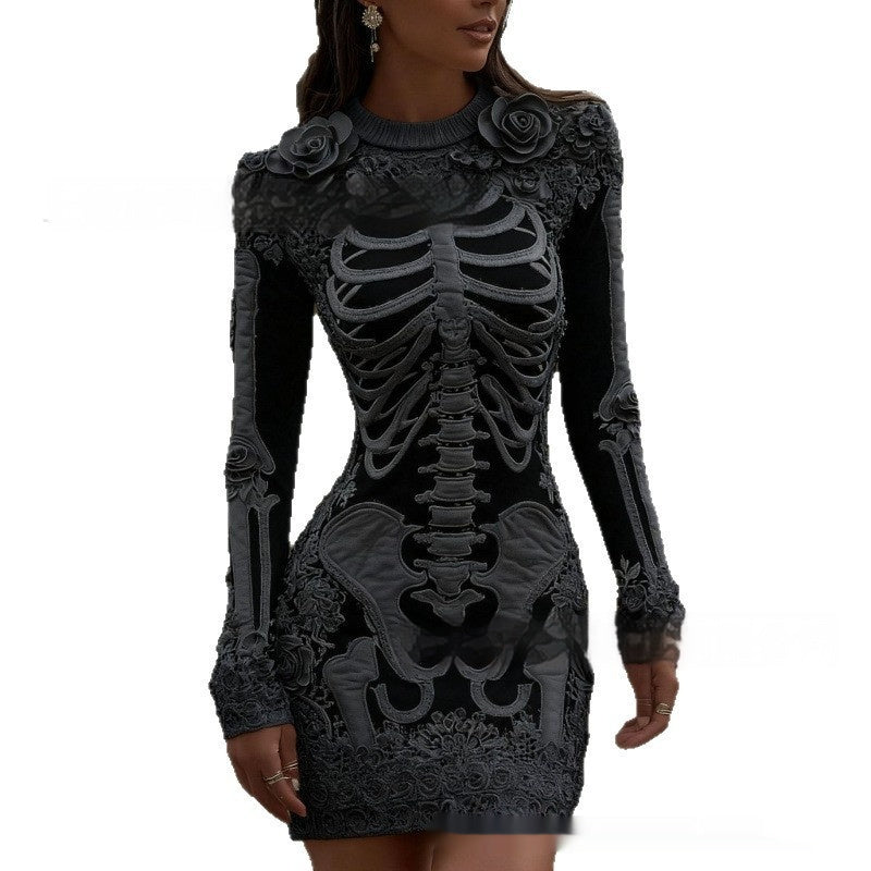 Crew-neck Sweater Dress with a Halloween - product image 7