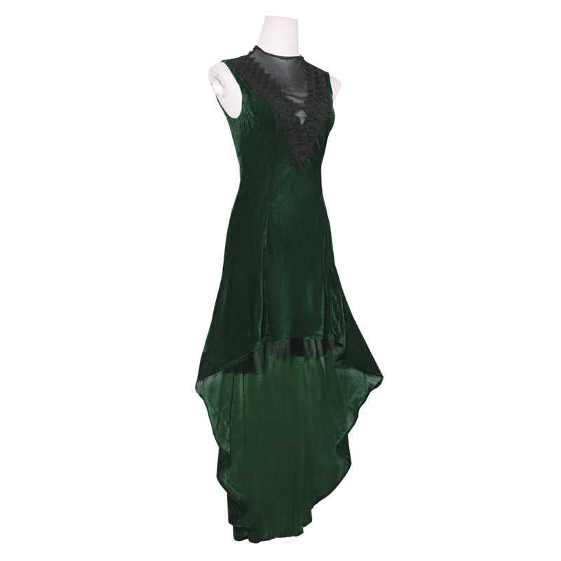 Medieval Retro Pleuche Dress Halloween Cos Performance - Costumes