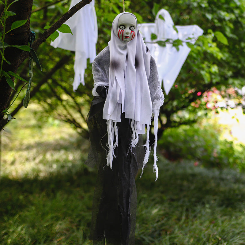 Skull Ghost Haunted House Halloween Hanging Ornament - product image 11