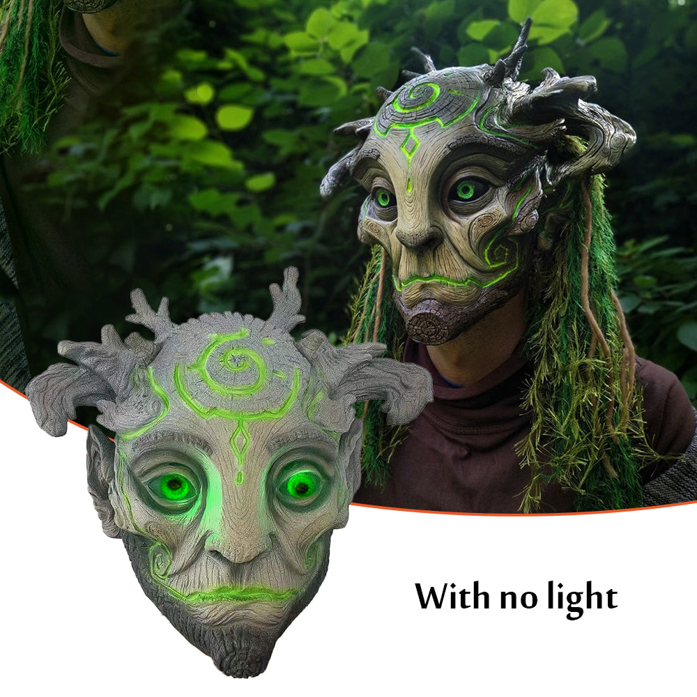 Halloween Glowing Mask Forest Elf Old Man Latex Mask - Discount Halloween City