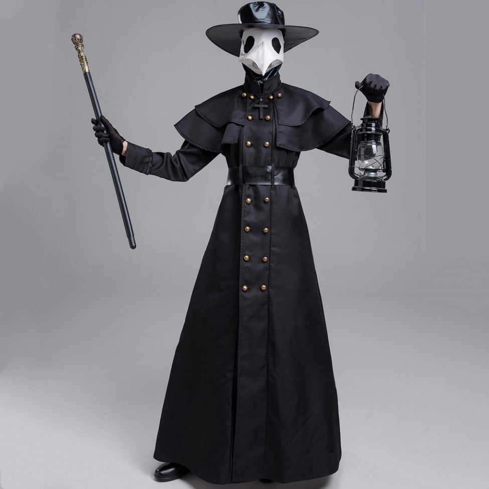 Halloween Dark Dungeon Hero Costume Crow Mouth Plague Doctor | Masks | Hats - Gloves