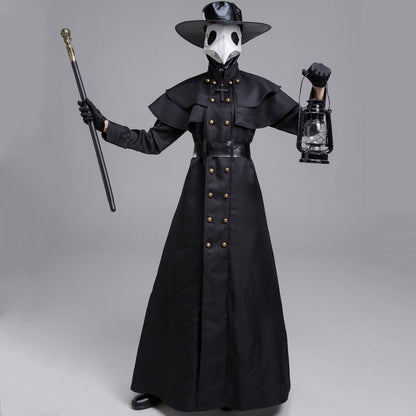 Halloween Dark Dungeon Hero Costume Crow Mouth Plague Doctor | Masks | Hats - Gloves