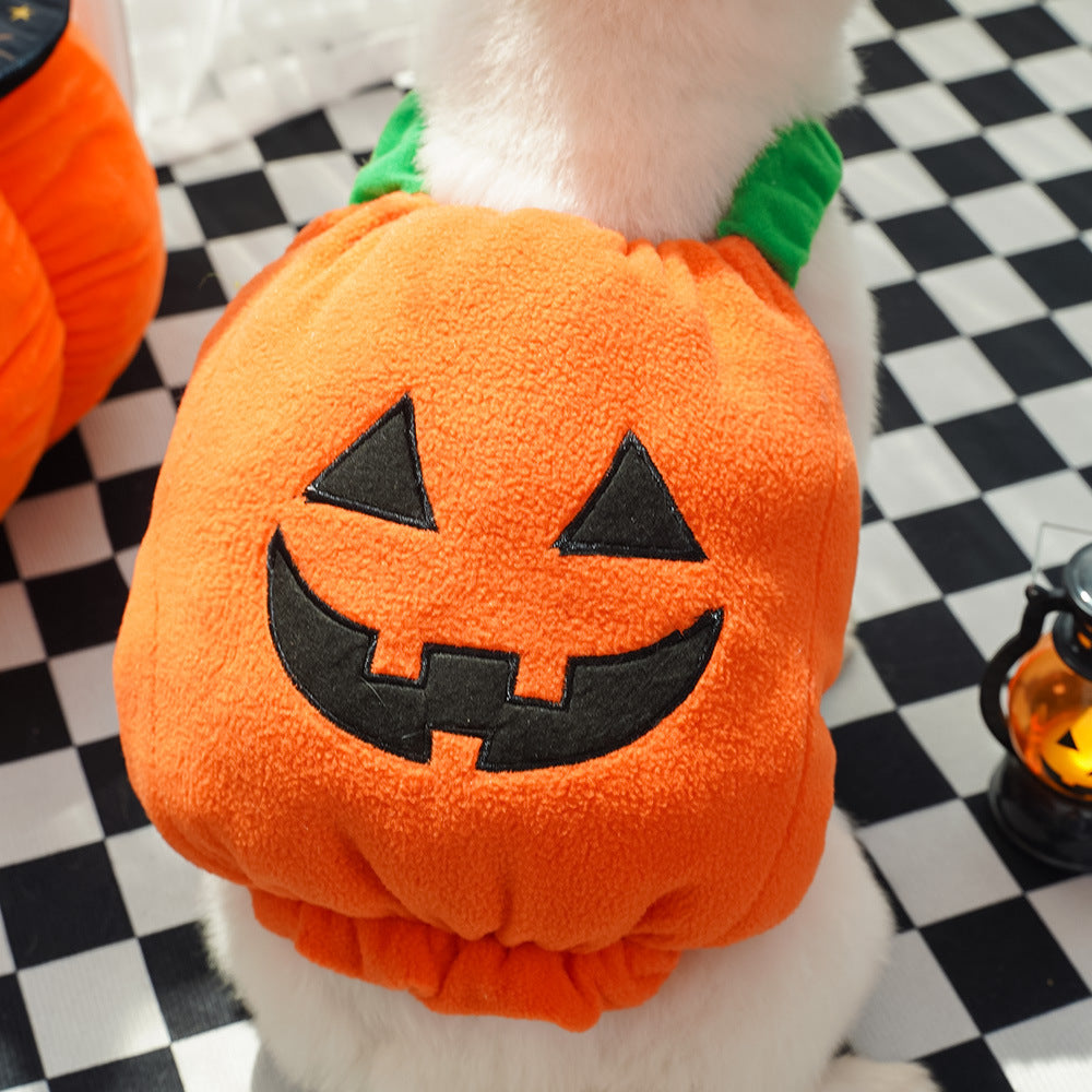 Halloween Pumpkin Vest for Dogs Cats Festive Pet Costume - Discount Halloween City