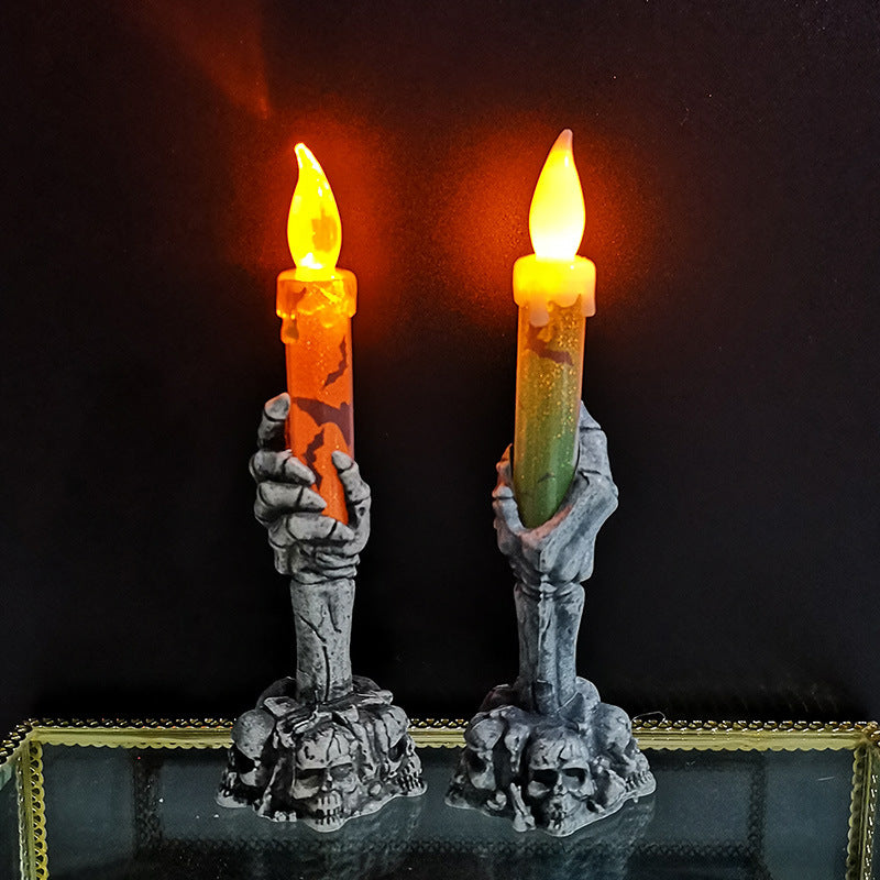 Halloween Skeleton Ghost Holding Candle Light - product image 5
