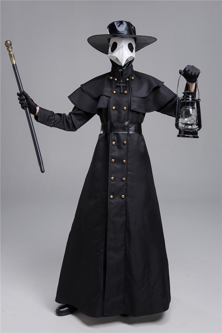 Halloween Dark Dungeon Hero Costume Crow Mouth Plague Doctor | Masks | Hats - Gloves