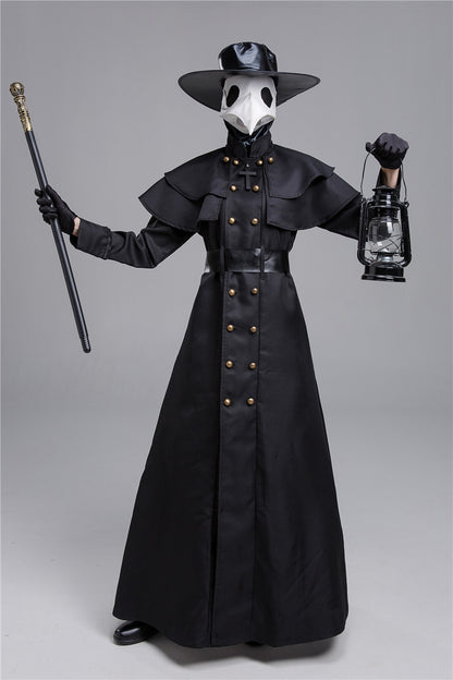 Halloween Dark Dungeon Hero Costume Crow Mouth Plague Doctor | Masks | Hats - Gloves