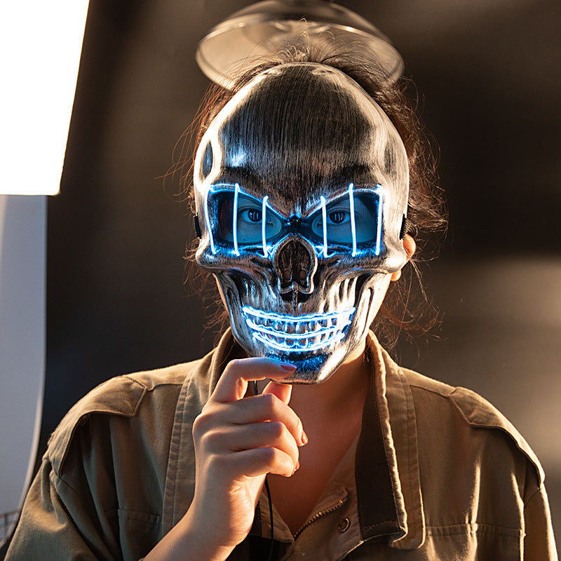 LED Luminous Skull Halloween Costume Mask