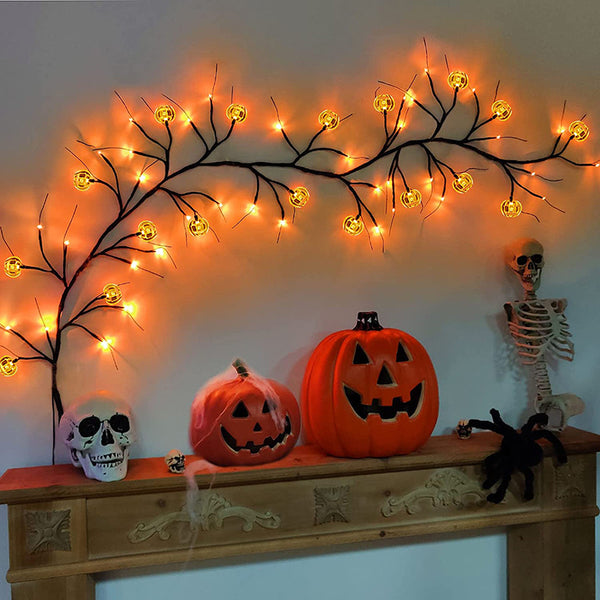 Halloween LED Willow Vine String Light Cool Cartoon Bat - Discount Halloween City