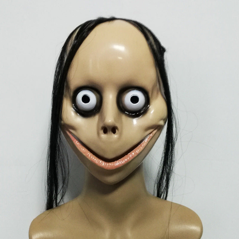 Halloween Horror Long Hair MOMO Mask - Discount Halloween City