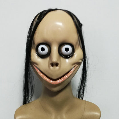 Halloween Horror Long Hair MOMO Mask - Discount Halloween City
