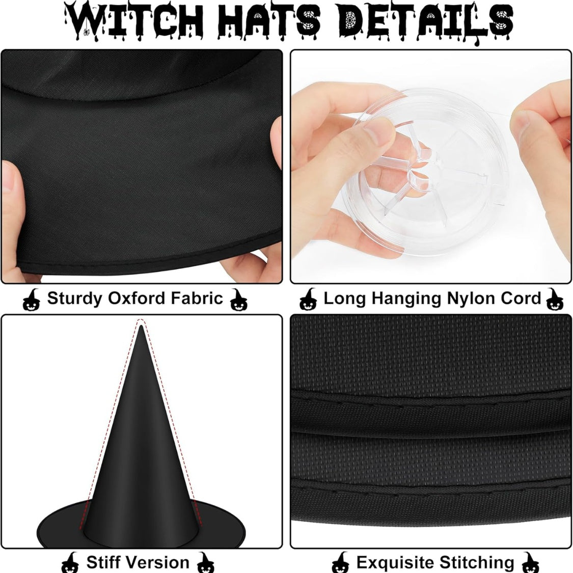 12 PCS Witch Hat - alternate view 3