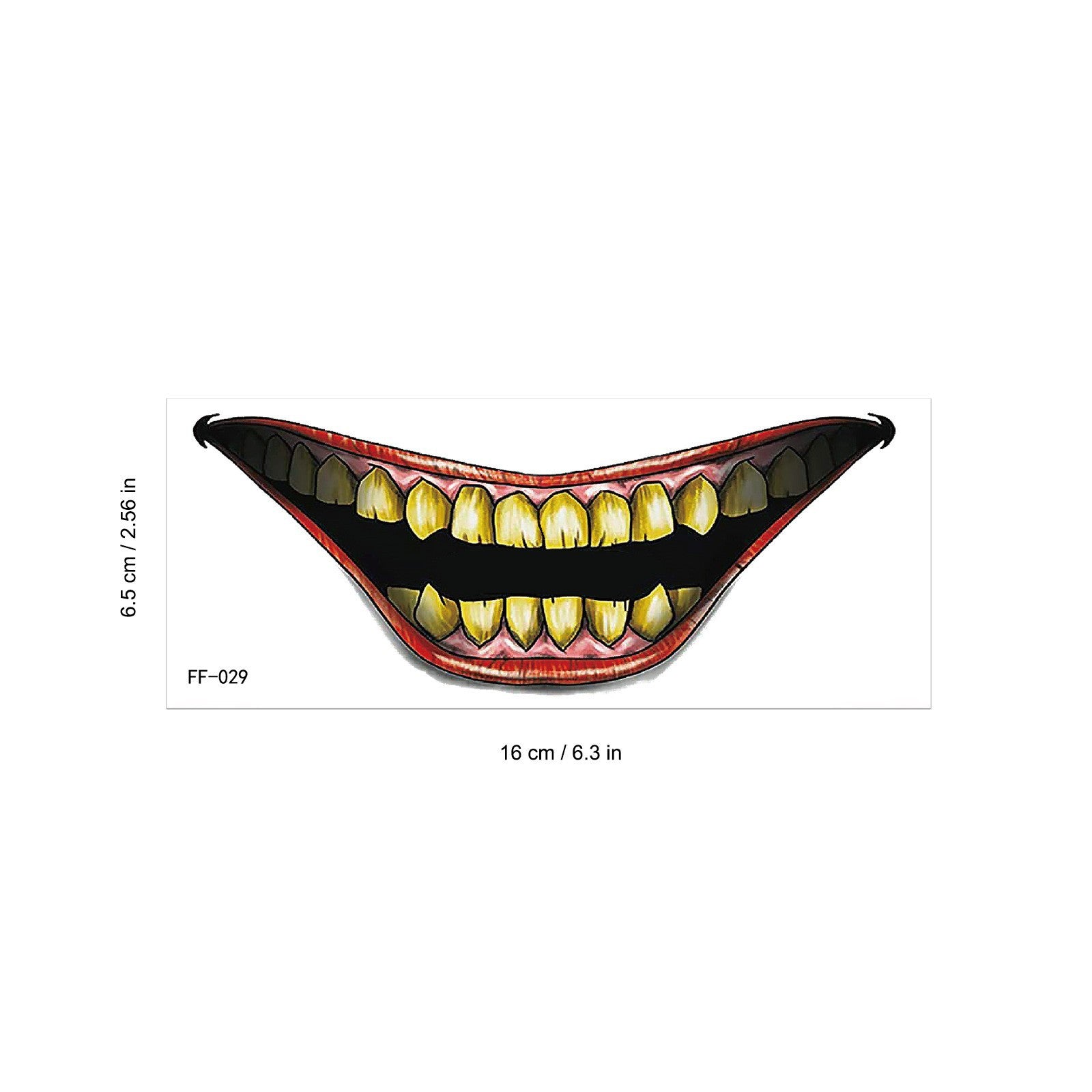 Horror Big Mouth Tattoo Sticker - alternate view 18