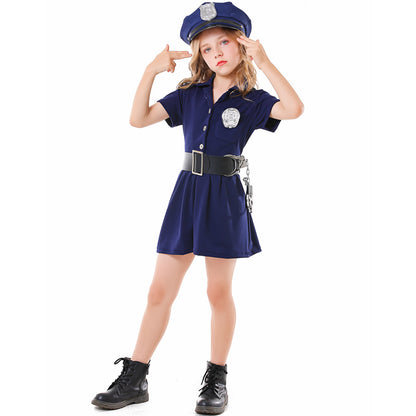 Halloween Parent-child Experience Costume Blue Button | Kids Costumes | Hats - Accessories