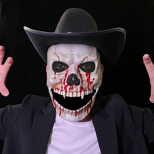 Halloween Simulation Mouth Skull Mask Plastic - Discount Halloween City