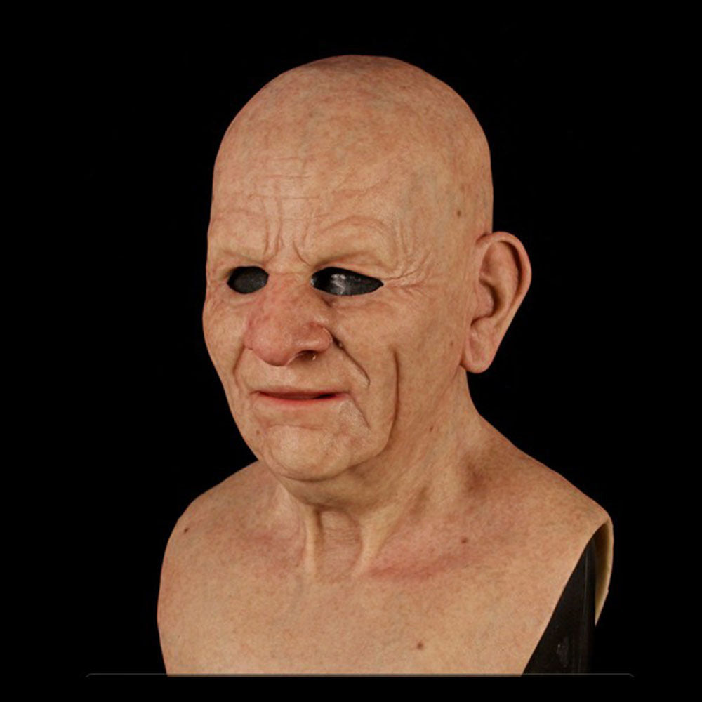 Halloween Granny Mask Latex Headgear Wig Mask - Discount Halloween City