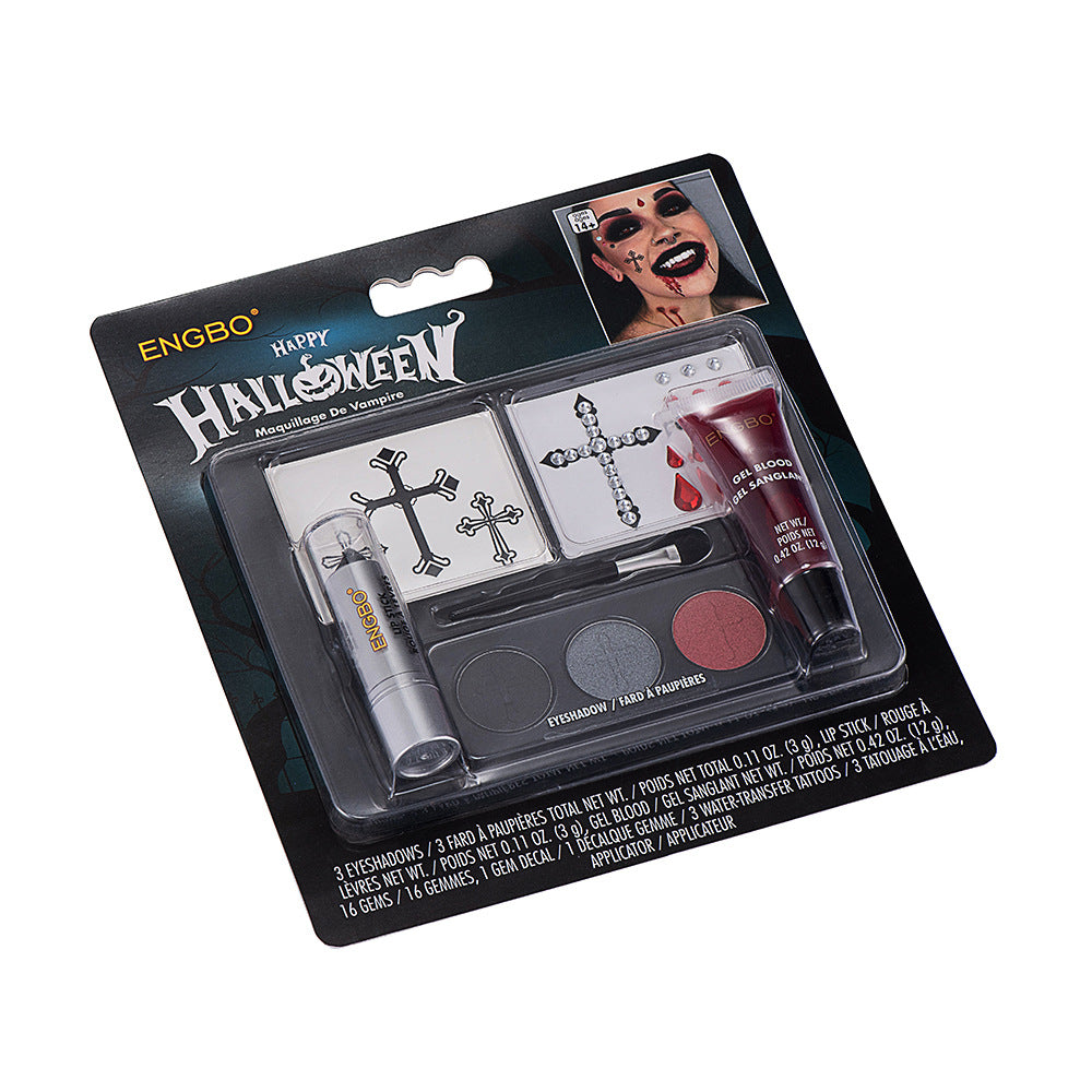 Halloween Dressing Cosmetics Black Lipstick Smoky Makeup Plasma Stickers Halloween Painted - Discount Halloween City