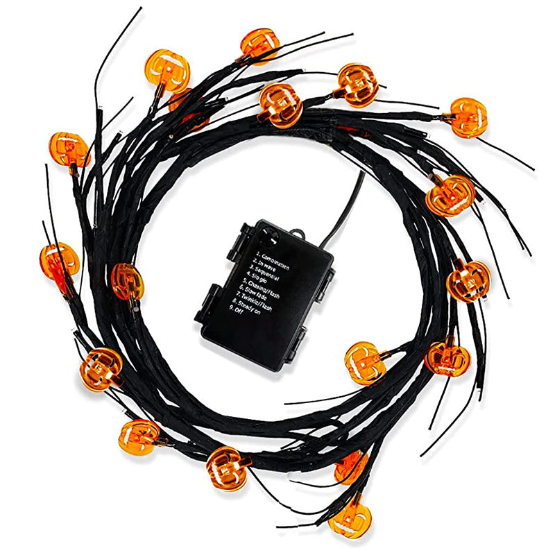 Halloween LED Willow Vine String Light Cool Cartoon Bat - Discount Halloween City
