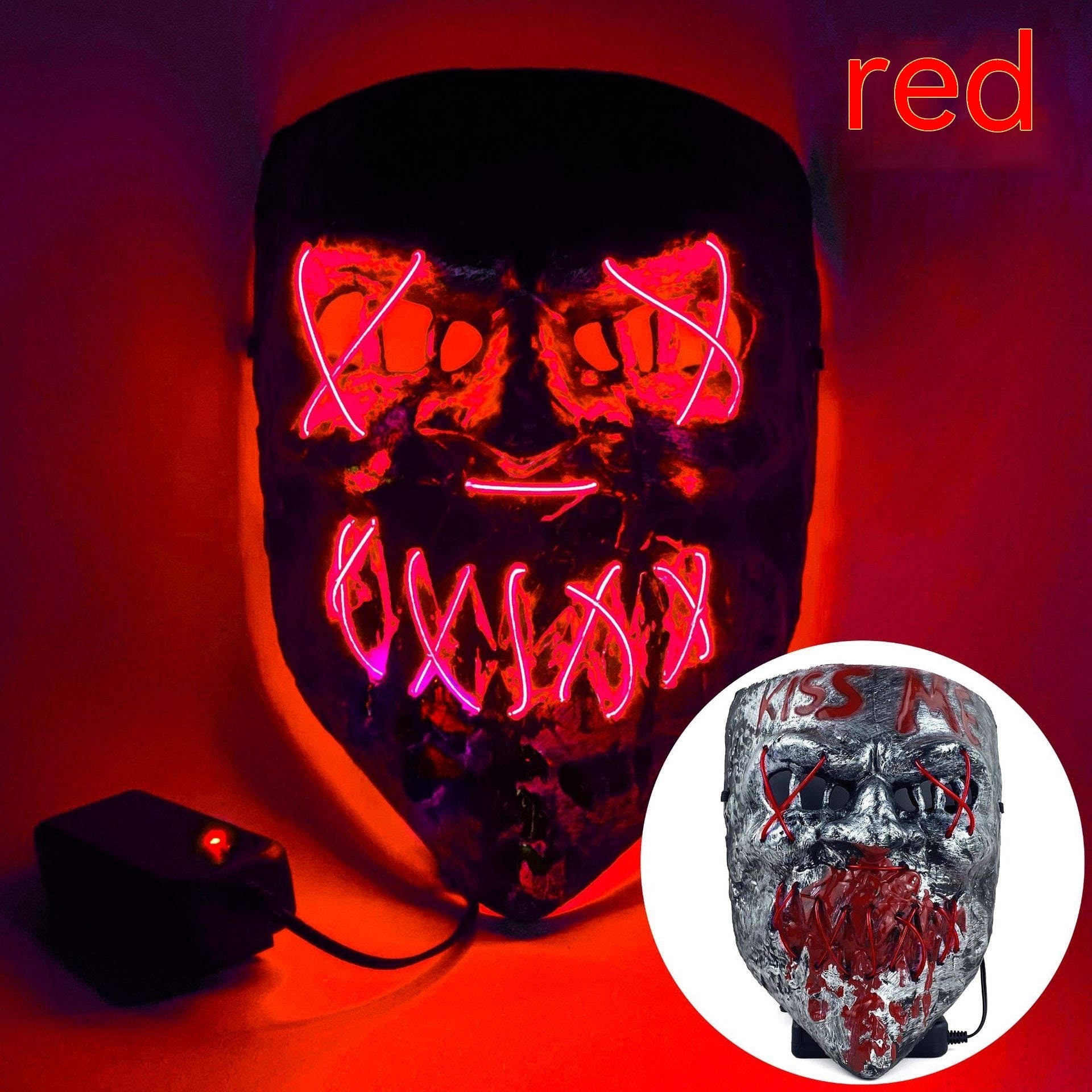Cold LED Mask Halloween Horror Prop - Discount Halloween City