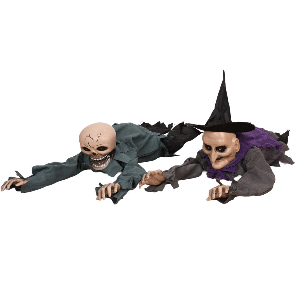 Halloween Crawling Wizard Zombie Luminous Sound Horror Decoration Haunted House - Discount Halloween City