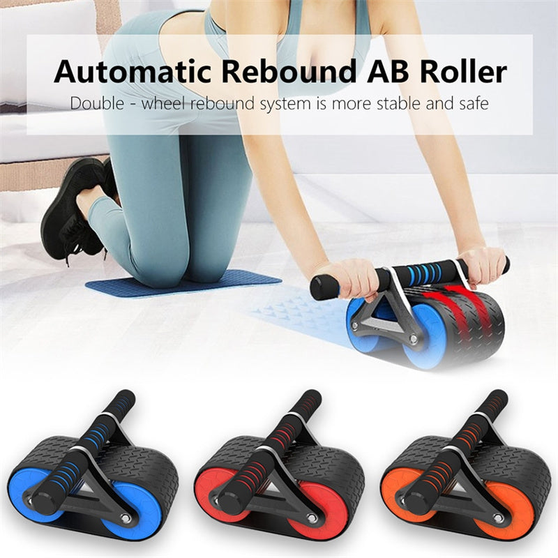 Double Wheel Abdominal Exerciser Women's Men Automatic