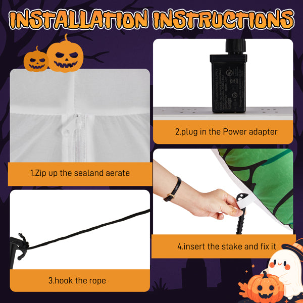 2-Piece 3-Ft Green Eyeball Halloween Decoration Set - product image 7