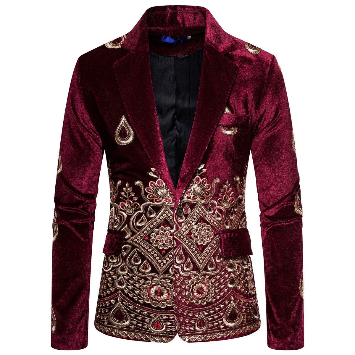 Halloween Ethnic Print Single-breasted Leisure Suits for Men - Discount Halloween City