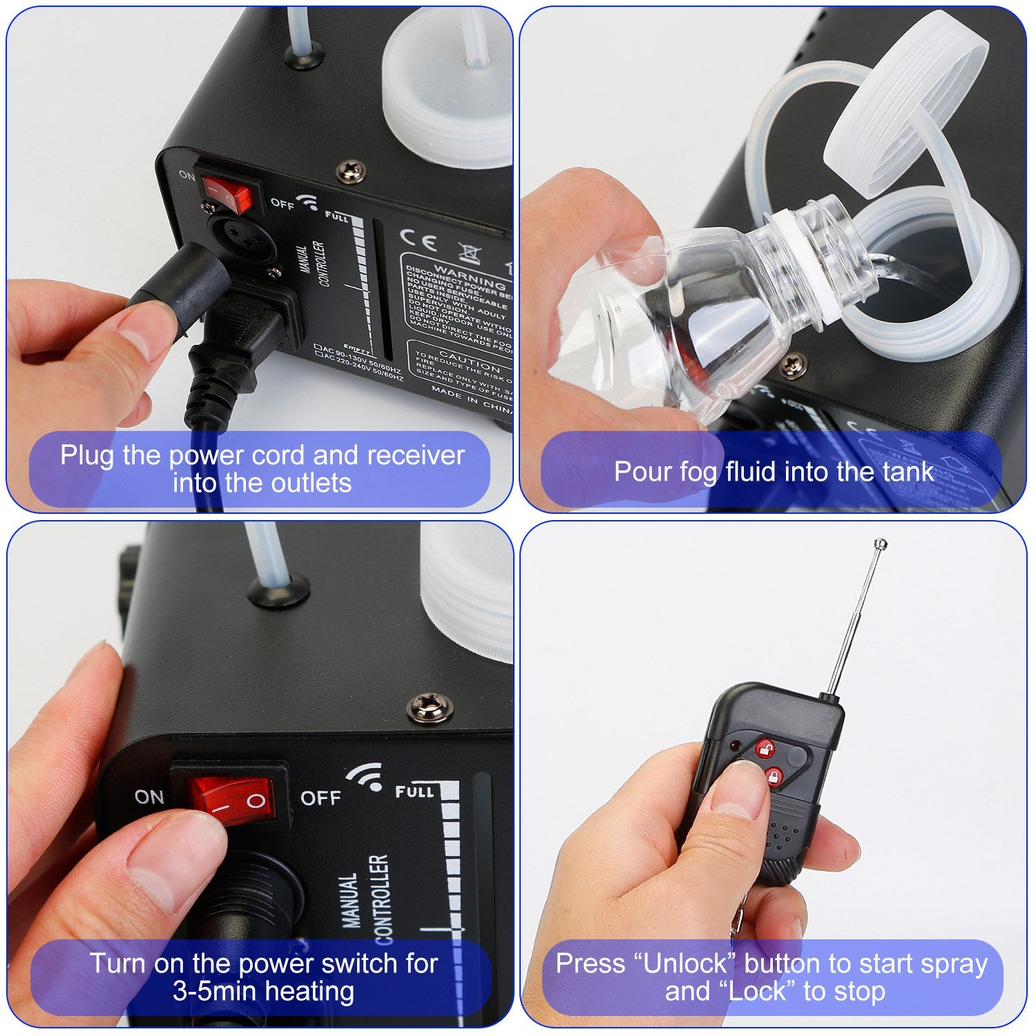 1pc 400W Fog Machine RGB LED Club DJ Fogger Rapid - alternate view 3