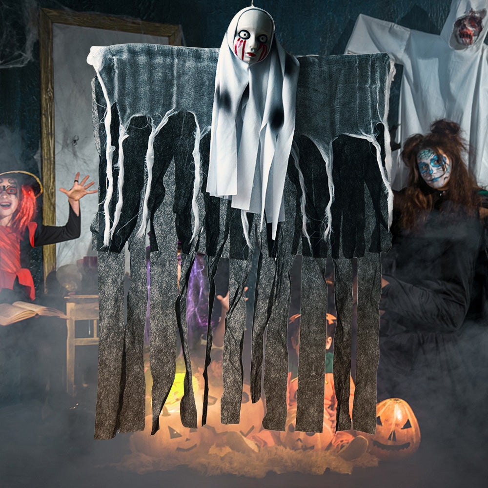 Skull Ghost Haunted House Halloween Hanging Ornament - product image 2
