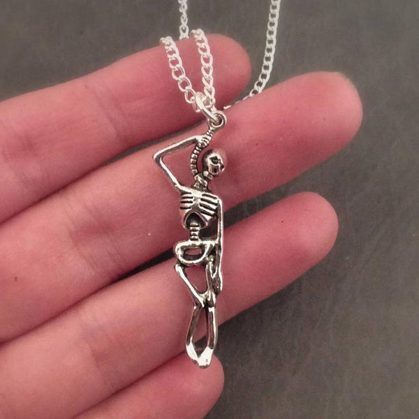Hanging Skull Necklace Halloween Zombie Costume - Discount Halloween City