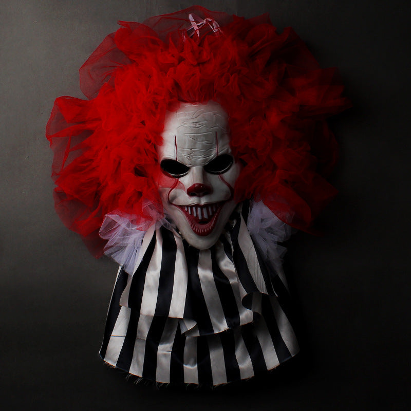 Halloween Horror Clown Wreath Door Hanging Wreath Decoration - Discount Halloween City