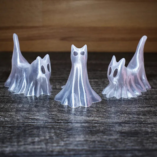 Halloween Ghost Cat Trio Desktop Decoration Ghost Dog | Indoor Decorations | Lighting & Fog - Decorations