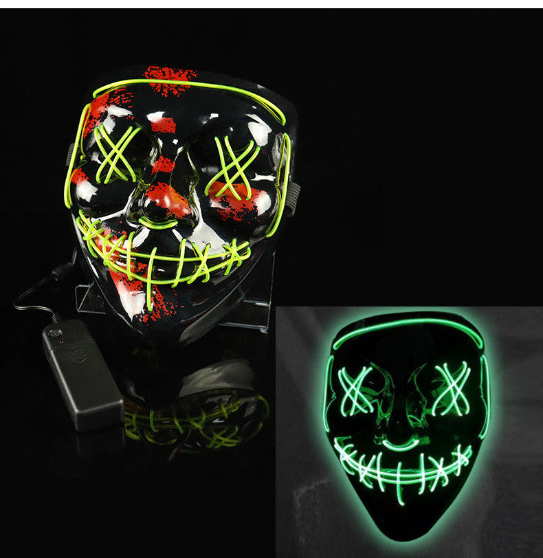 Glowing Mask LED Mask Halloween Clown Funny Bundy - Discount Halloween City