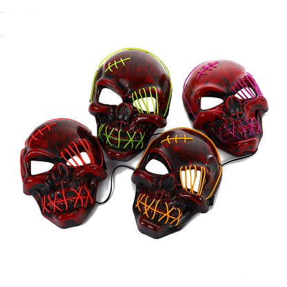 Halloween Scary One-eyed Pirate Mask Cosplay Led Mask Adult - Discount Halloween City