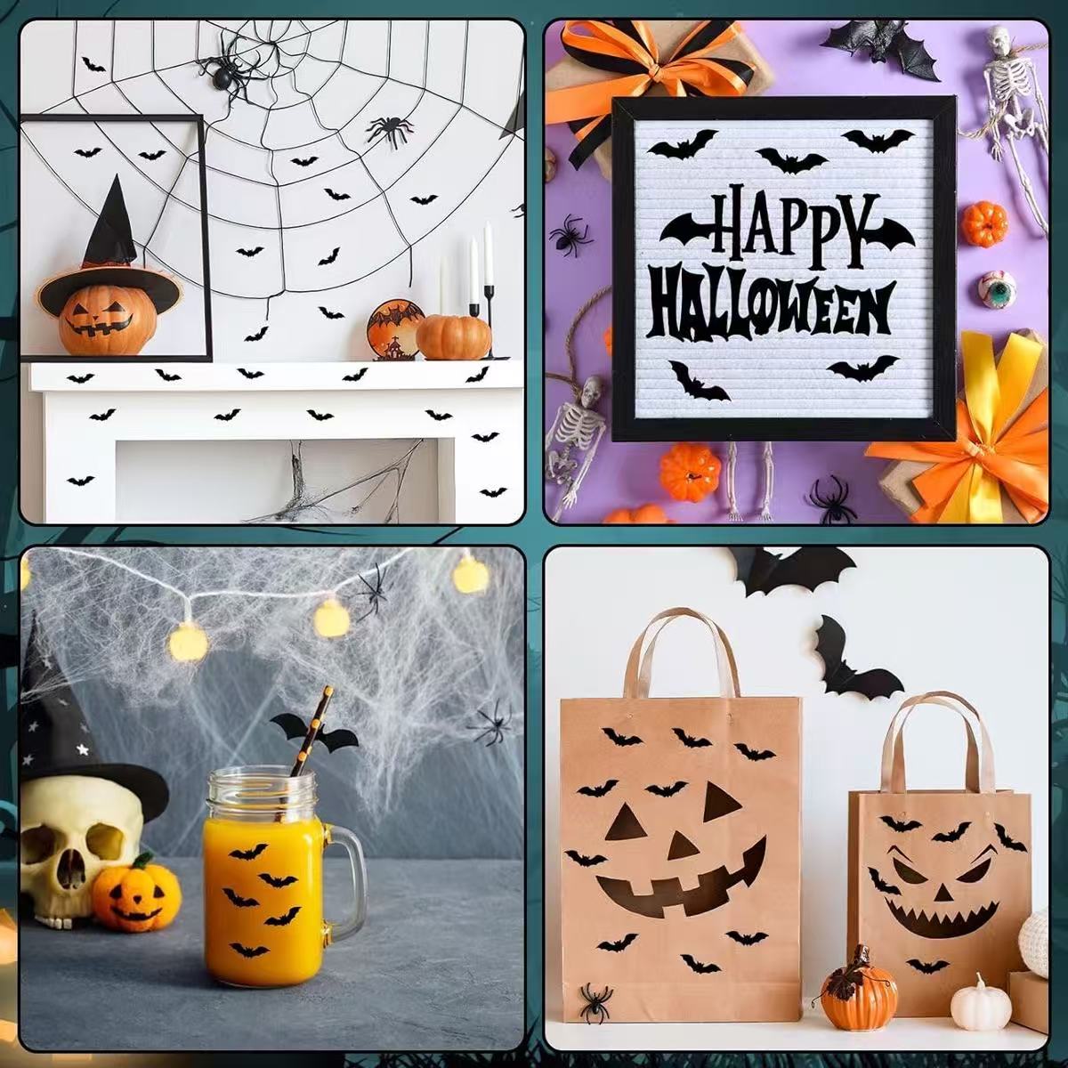 Waterproof Bat Halloween Decorative Stickers - product image 5