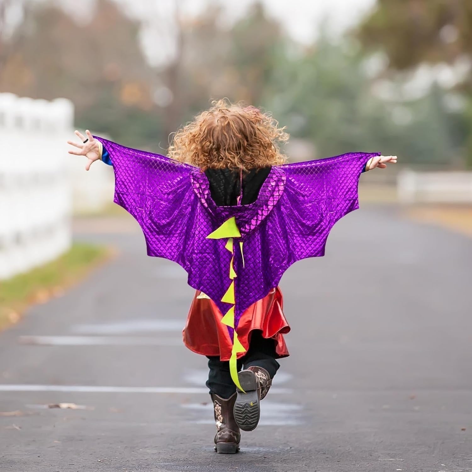 Dinosaur Halloween Cape Costume Set with Mask & Gloves - Design 2 - product image 5
