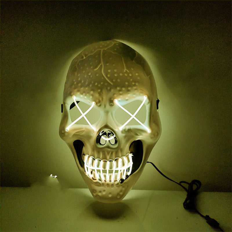 Halloween Skull Glowing Mask Bar Night Horror - Discount Halloween City