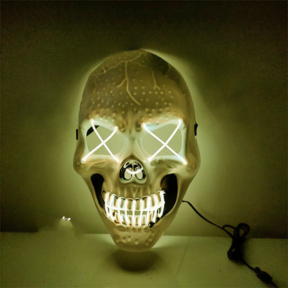 Halloween Skull Glowing Mask Bar Night Horror - Discount Halloween City