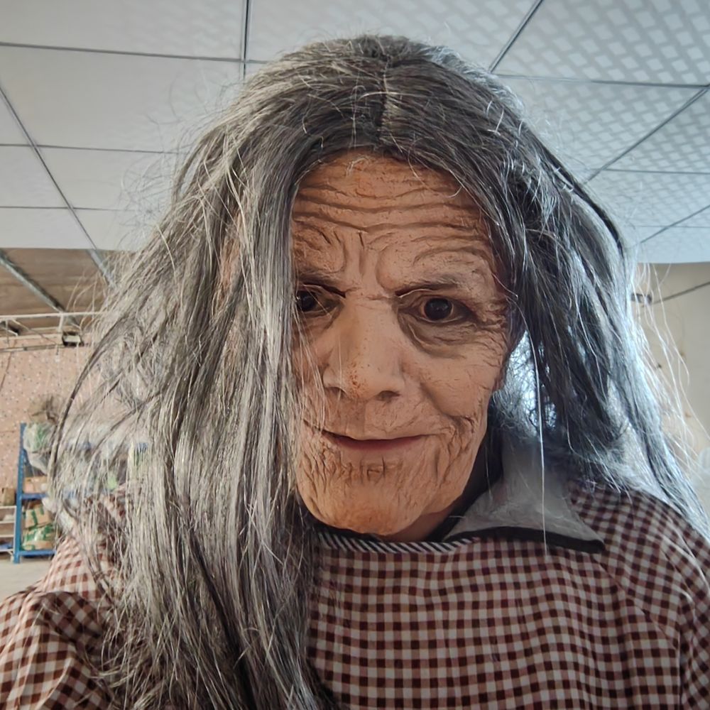 Halloween Granny Mask Latex Headset | Masks - Accessories