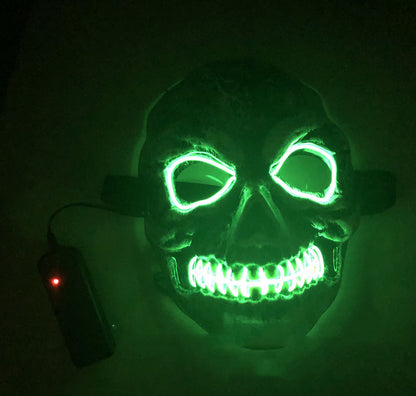 Skull Two-color Glowing Mask Halloween - Discount Halloween City