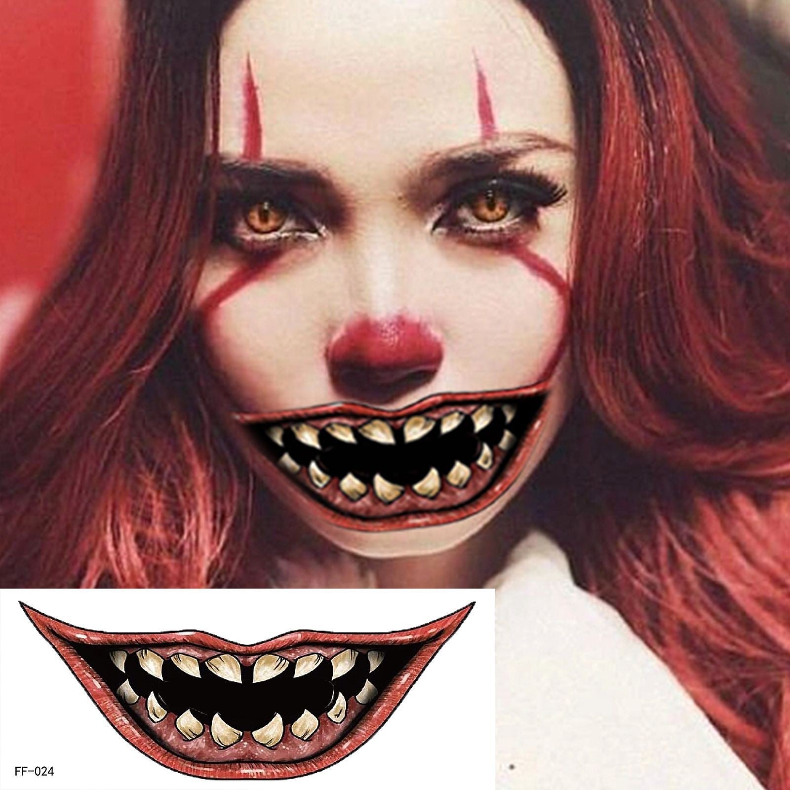 Horror Big Mouth Tattoo Sticker - alternate view 14